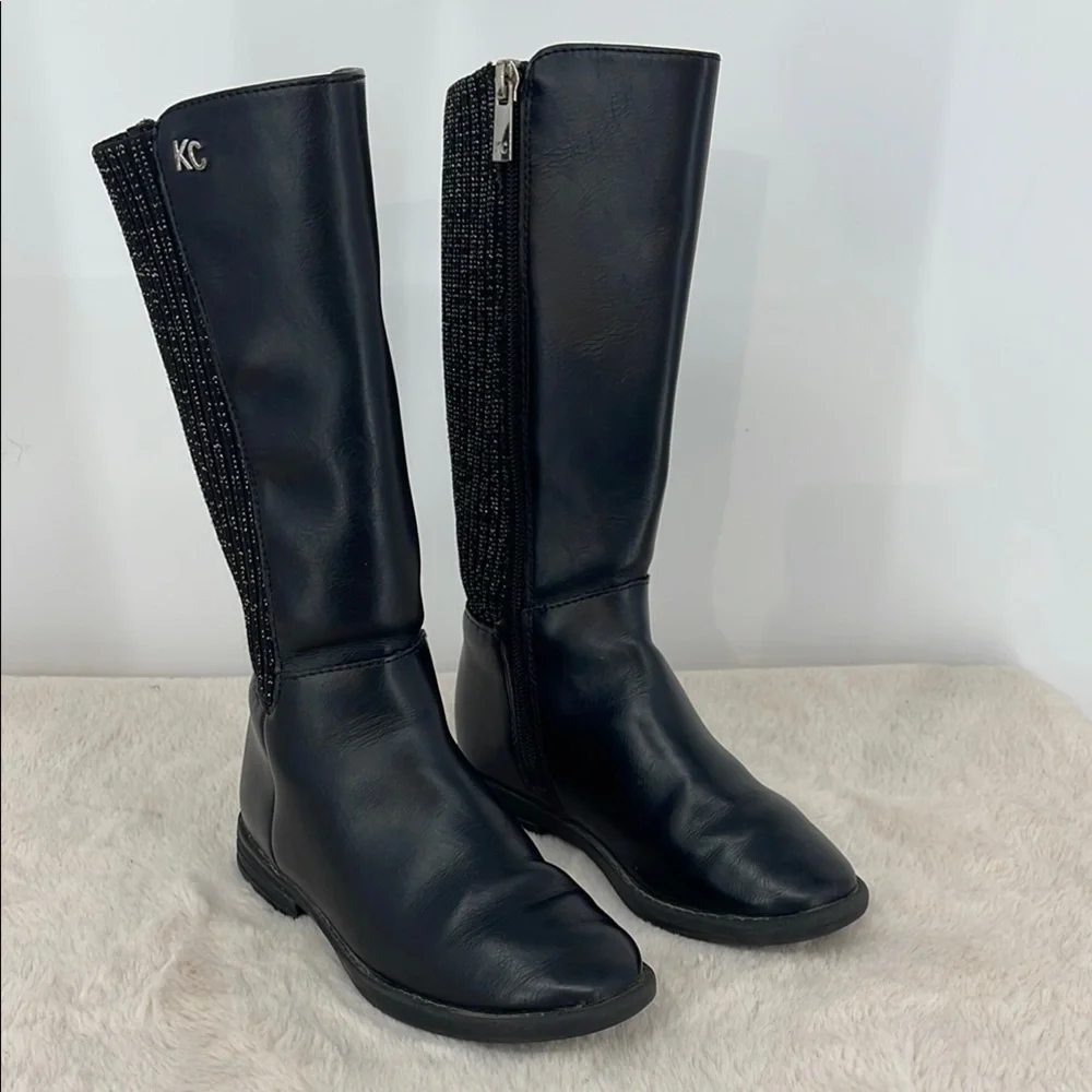 KENNETH COLE TODDLER SIZE 11 GIRLS Black Knee-High Boots
